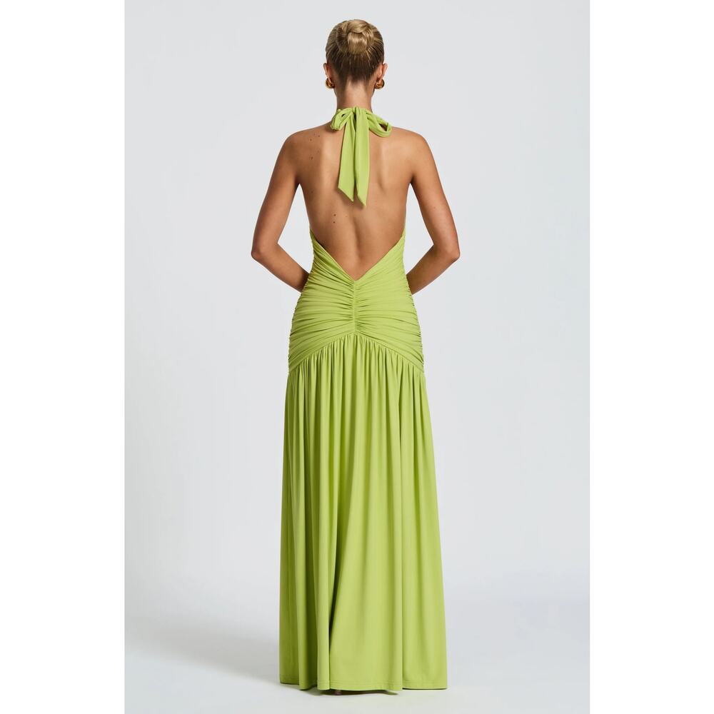 NEW Babyboo Melania Maxi Dress in Olive Green Size Small - Picture 2 of 10